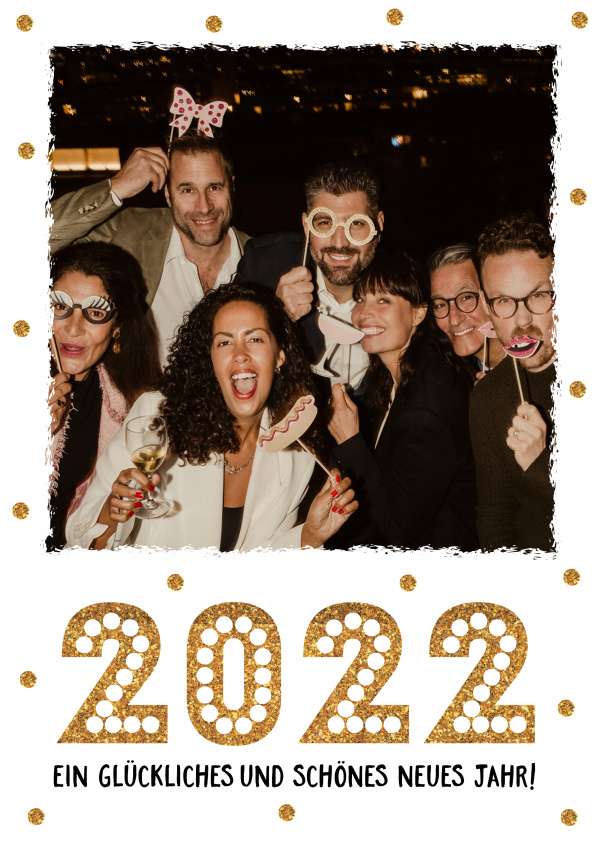 CARTELINA Grußkarten 2022 in glückliches und schönes neues Jahr