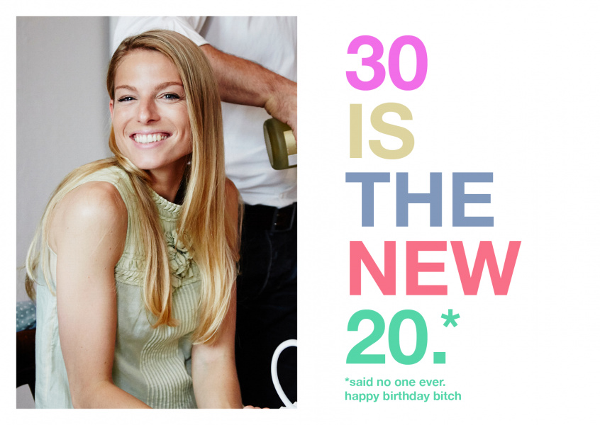 30 Is The New Women Birthday Cards Quotes Send Real Postcards Online