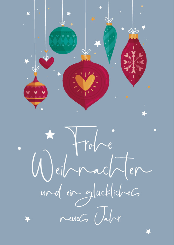 Frohe Weihnachten und ein glückliches neues Jahr