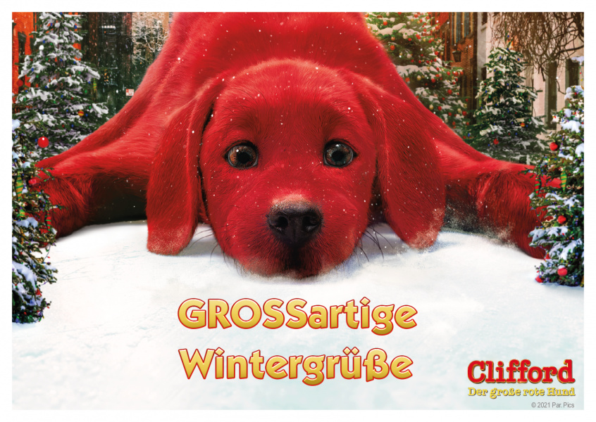 Postkarte Clifford GROSSartige Wintergrüße