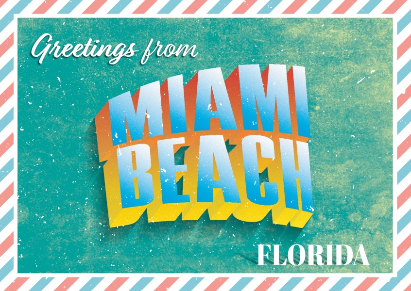 Greetings from Miami - Florida card