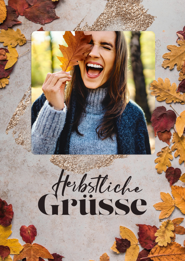 Postkarte Herbstliche Grüsse