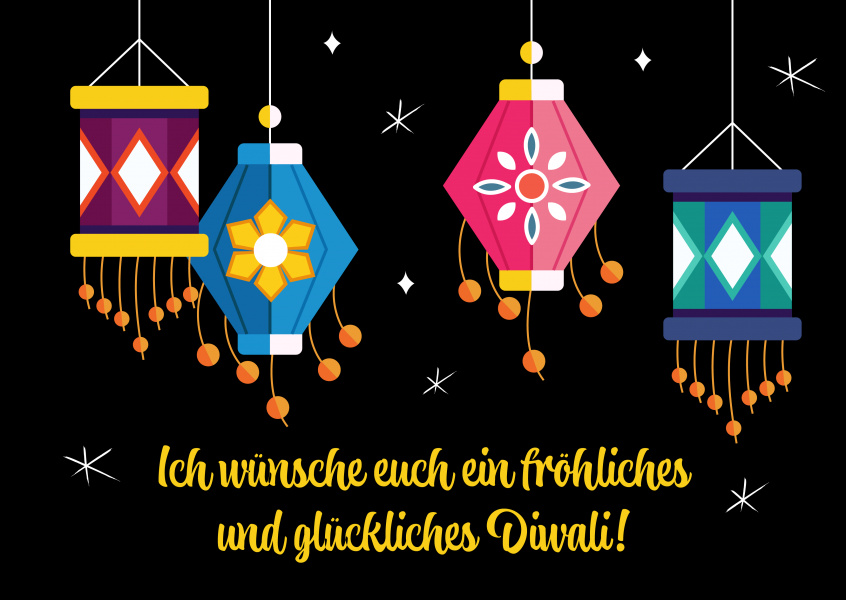 Ich wünsche euch ein fröhliches und glückliches Diwali!
