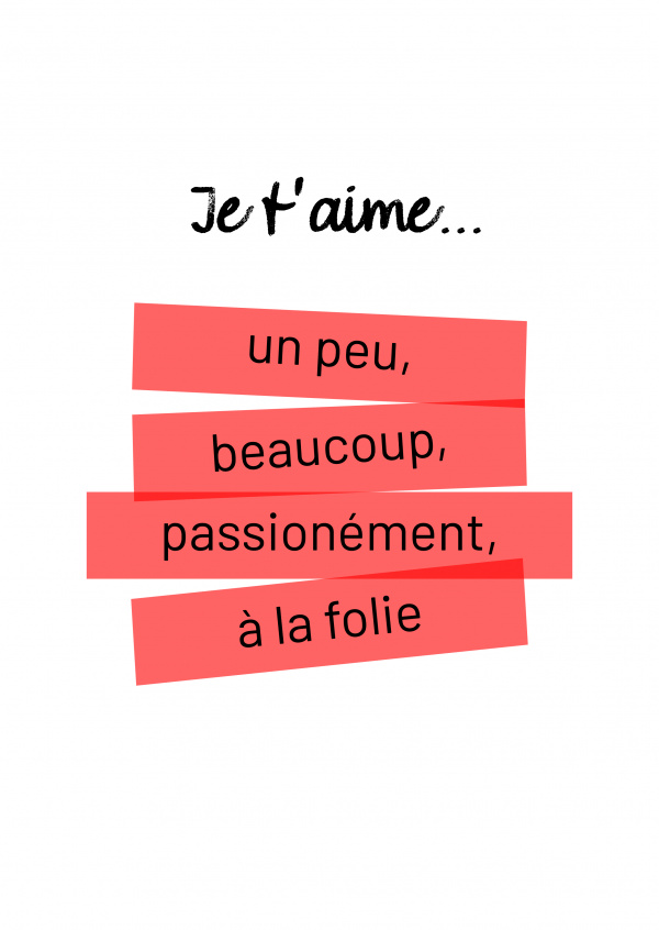 Je t'aime...