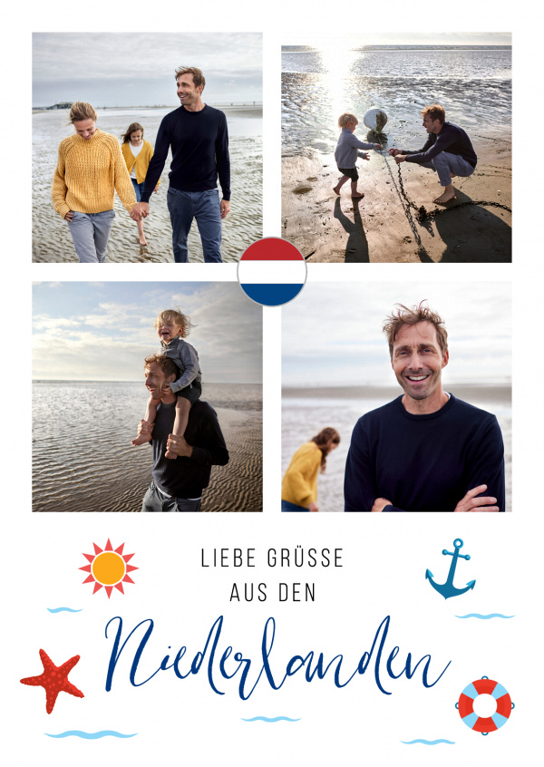 Meridian Design Postkarte Liebe Grüße aus den Niederlanden