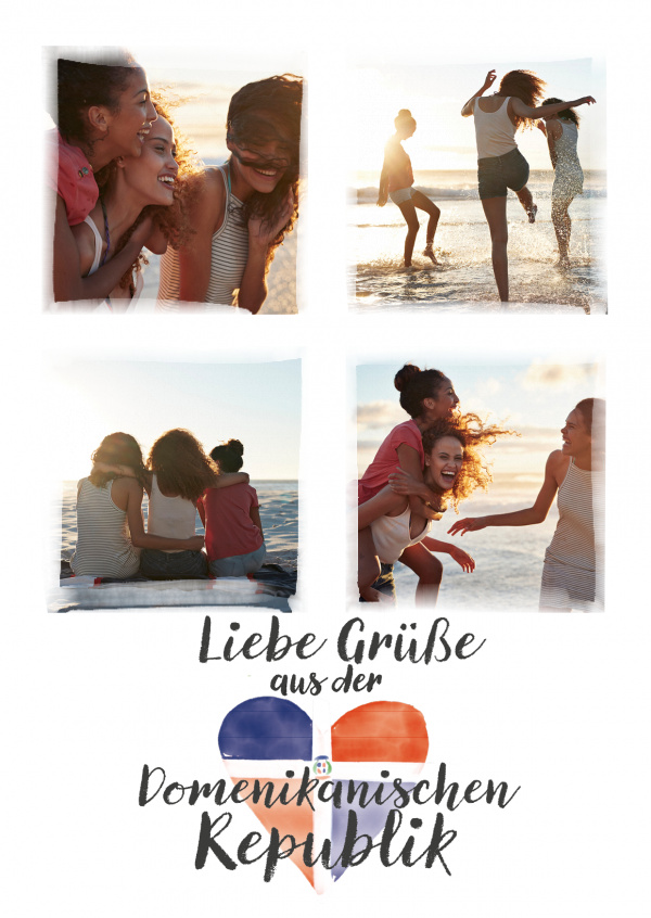 Postkarte Liebe Grüße aus der Domenikanischen Republik