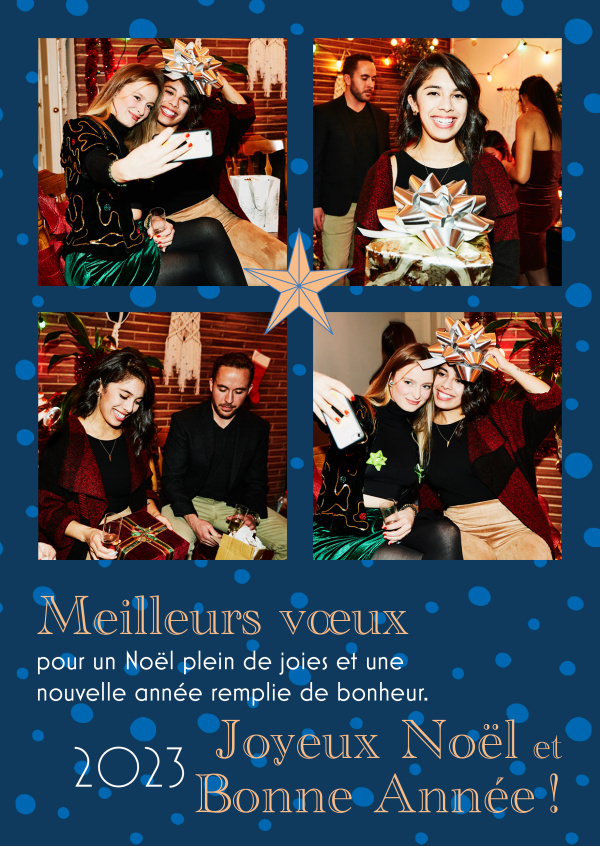 Meilleurs voeux...Joyeux Noël at Bonne Année 2023 Vraies cartes