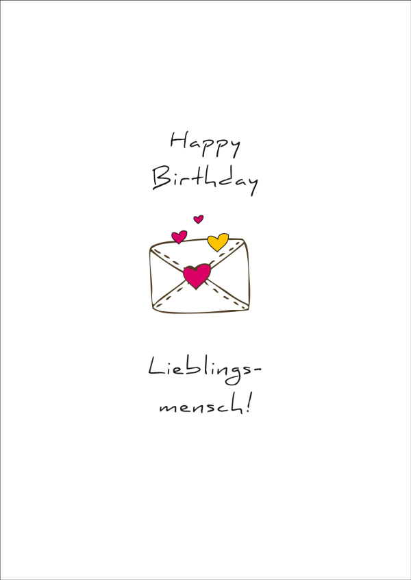 Meridian Design - Happy Birthday - Lieblingsmensch!