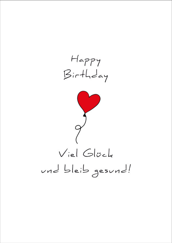 Meridian Design - Happy Birthday - Viel Glück und bleib gesund!