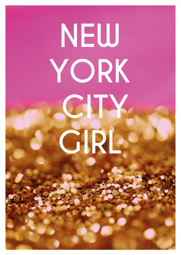 NEW YORK CITY GIRL Postcard Quote Card