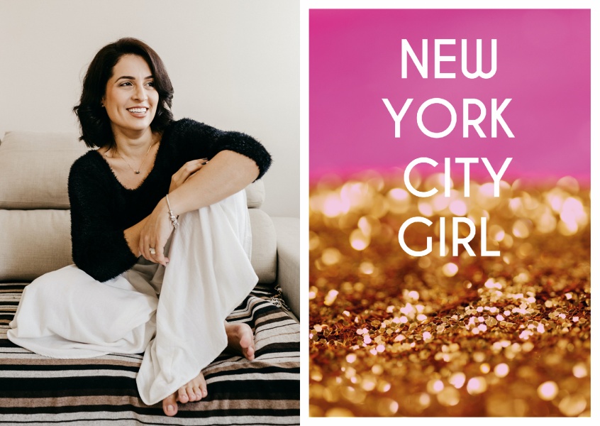 NEW YORK CITY GIRL Postkartenspruch Karte