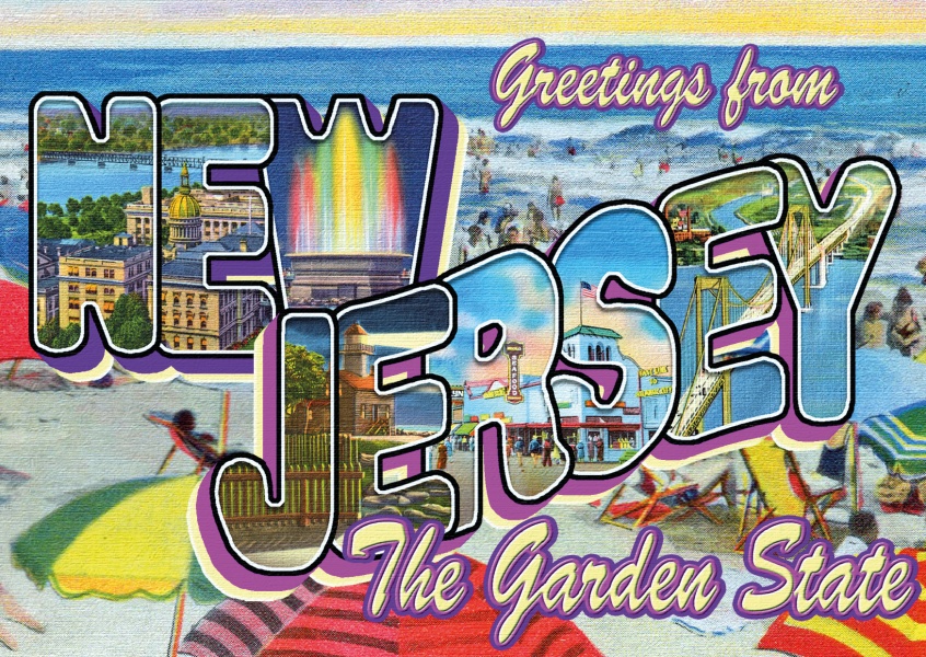 New Jersey Retro Style Postkarte