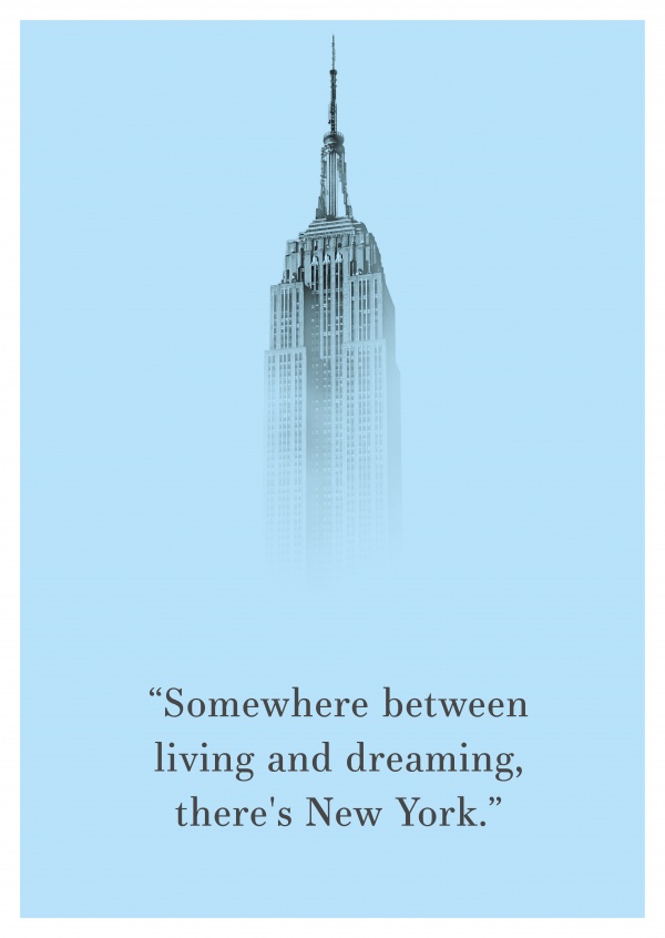 New York Quote Postcard