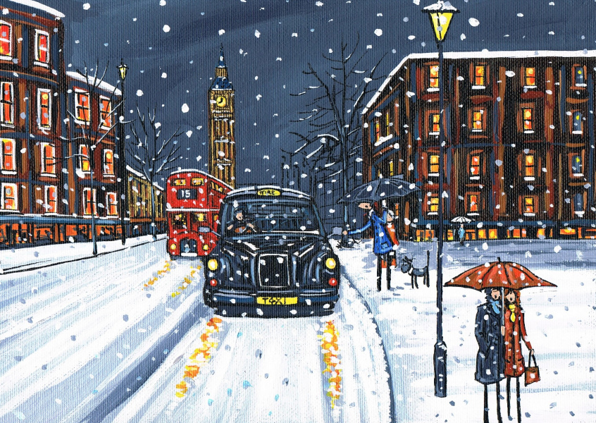 Painting from South London Artist Dan Taxi for hire