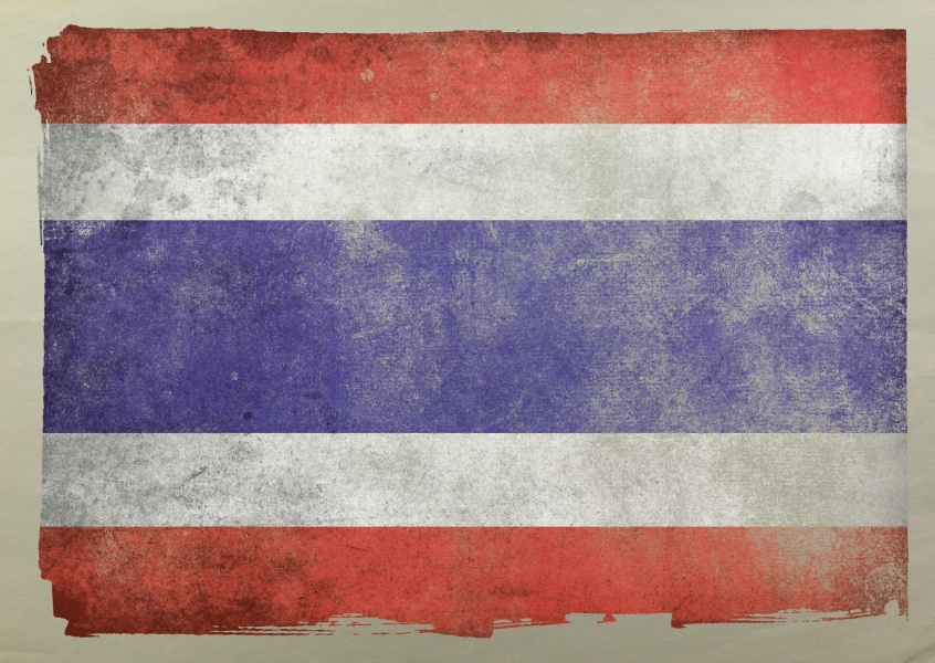 Postcard with flag of Thailand