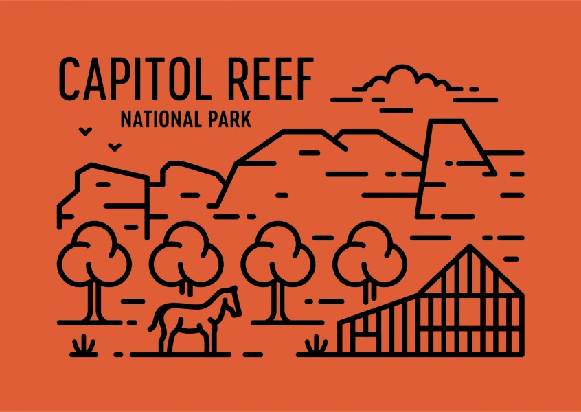 Capitol Reef National Park Graphic