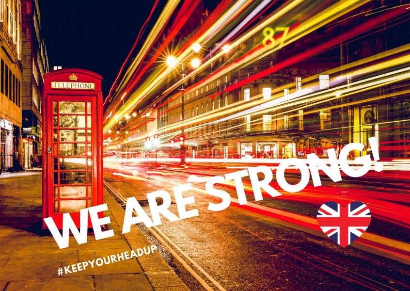 WE ARE STRONG postcard design