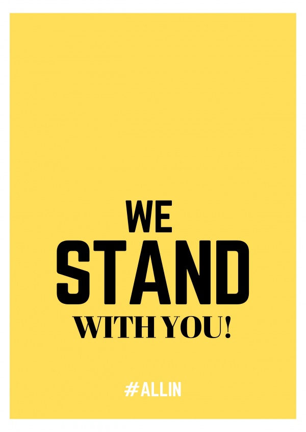 WE STAND WITH YOU Encouragement Cards Quotes Send Real 