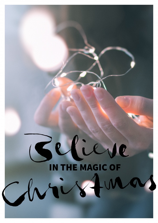Believe In The Magic Of Christmas Frohe Weihnachten Echte Postkarten Online Versenden
