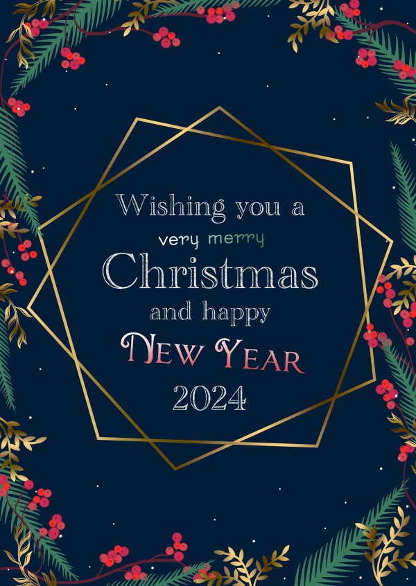 Wishing you a very Merry Christmas and a Happy New Year 2024