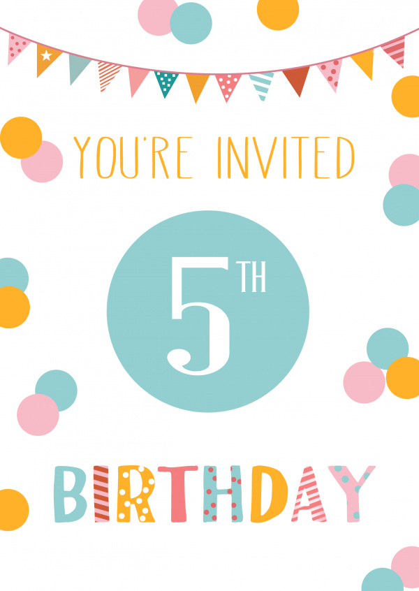 You're invited 5th birthday
