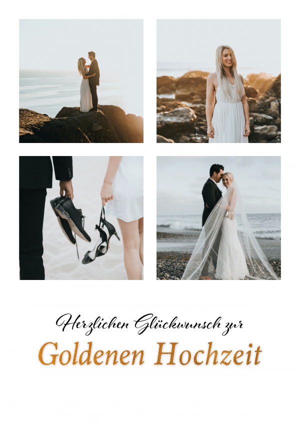 Postkarte Zur Goldenen Hochzeit