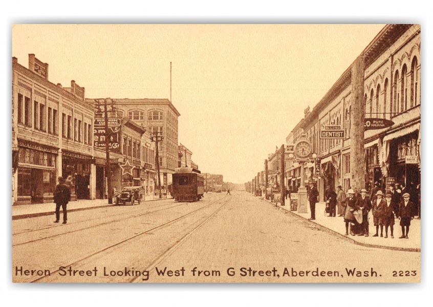Aberdeen Washington Heron Street Looking West from G Street