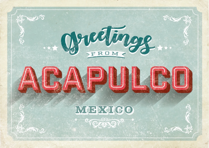 Vintage postcard Acapulco