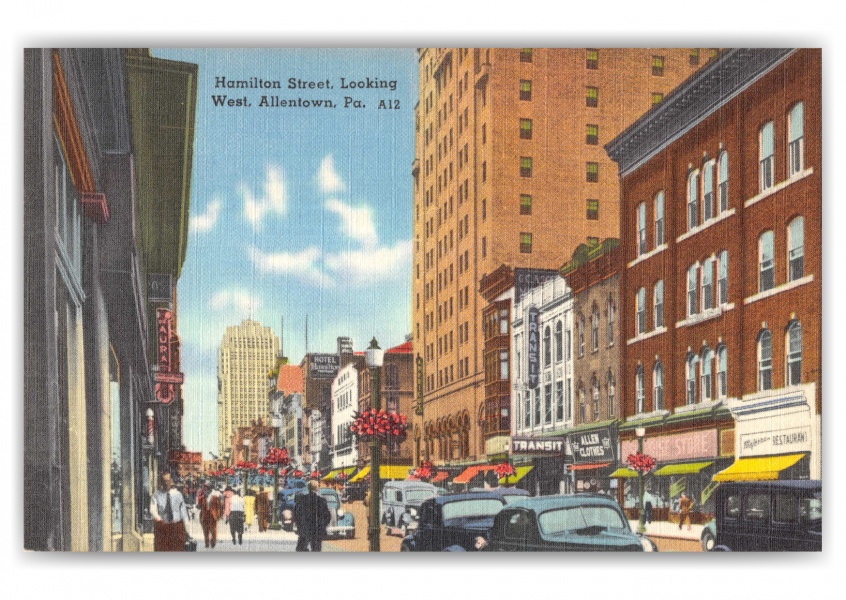 Allentown, pennsylvania, Hamilton Street looking west