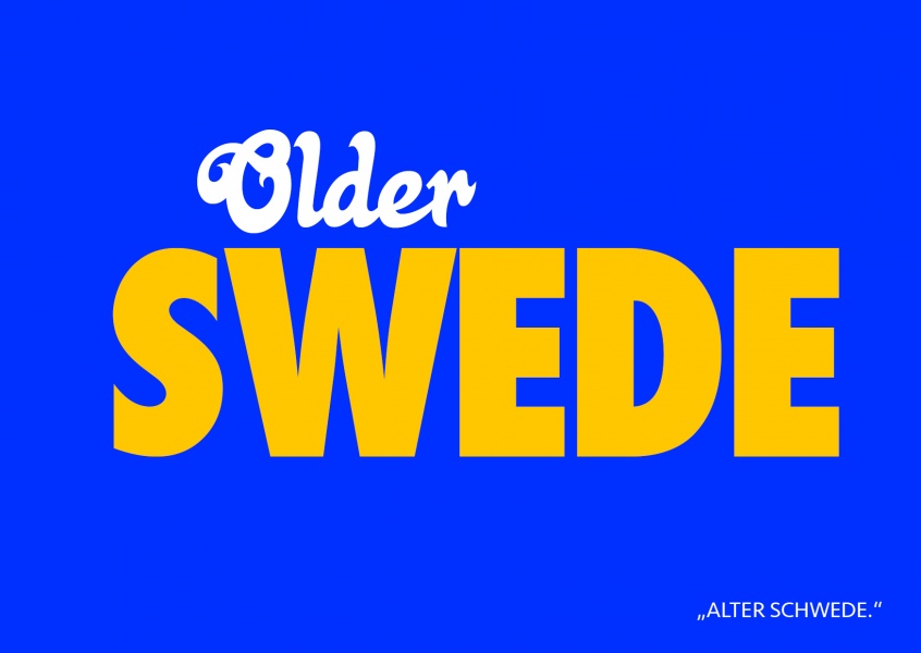 alter schwede older swede denglisch lustig spruch postkarte