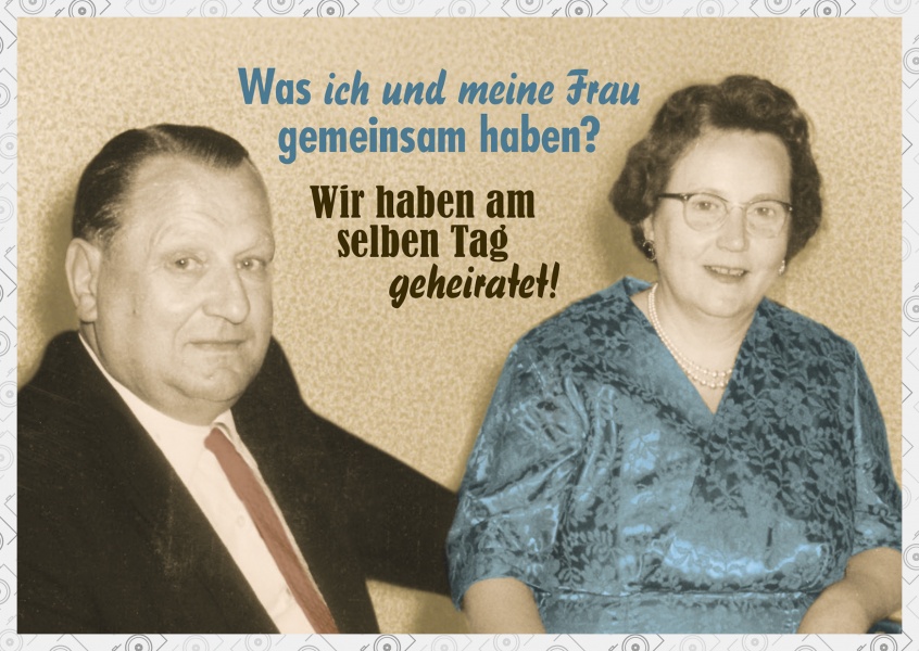 Gutsch Verlag Postkarte am selben Tag geheiratet