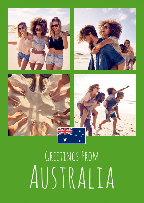 cartão de saudação Saudações da Austrália