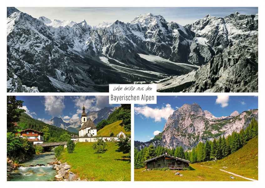 Grusse Aus Den Bayerischen Alpen Urlaubsgrusse Und Spruche Echte Postkarten Online Versenden