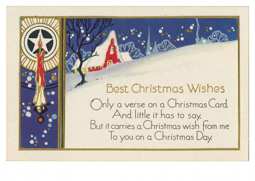Curt Teich Postcard Archives Collection Best Christmas Wishes
