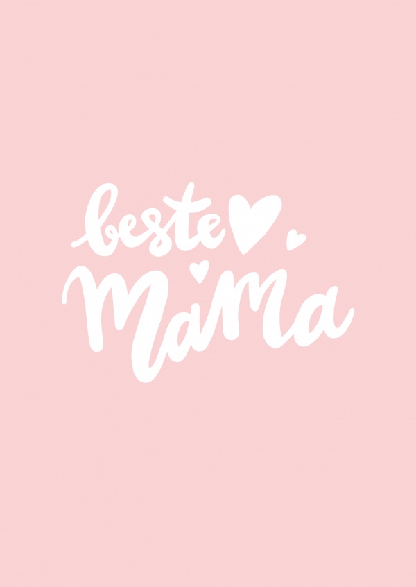 Beste mama, handgeschrieben Text auf rosa Hintergrund