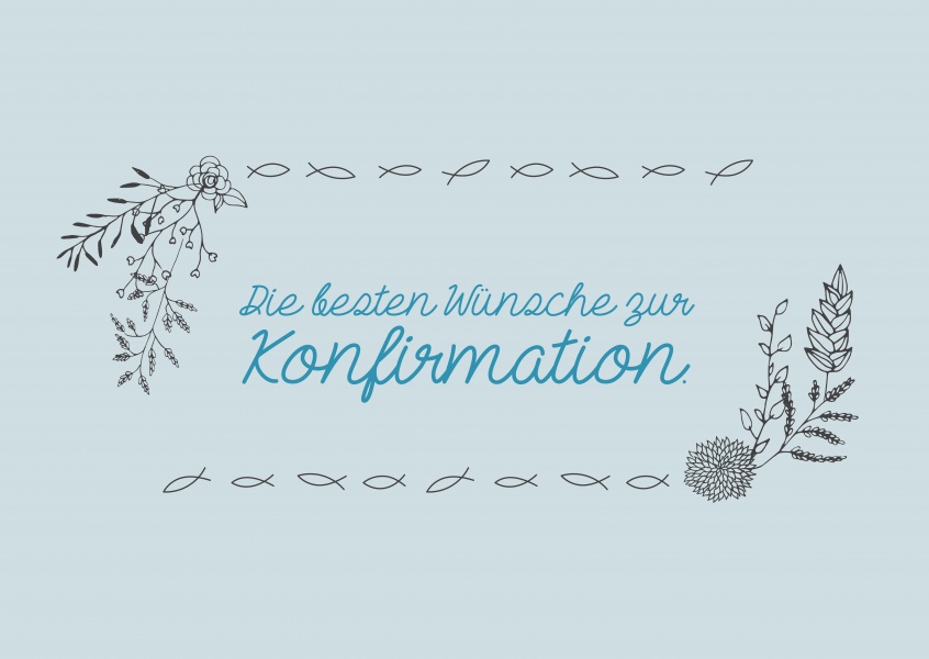 Konfirmation karte mit blumen