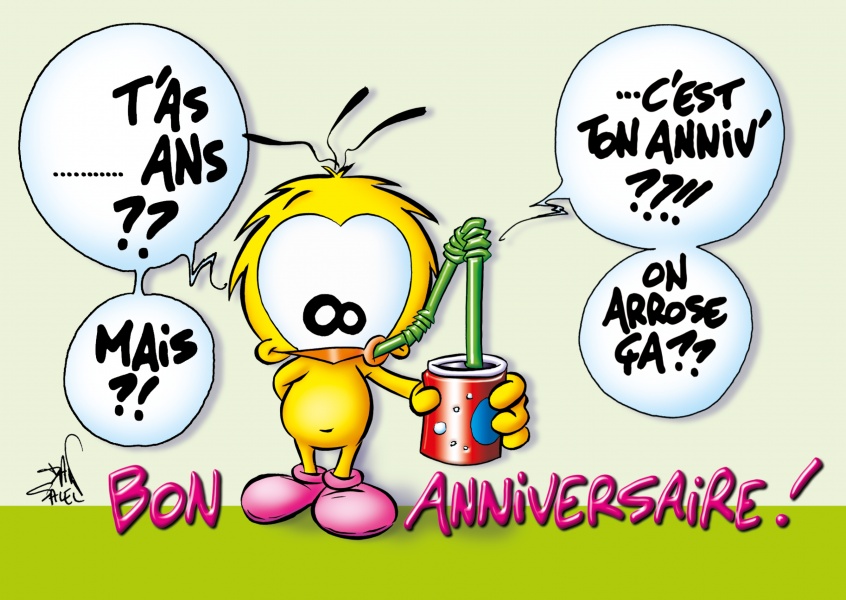 Le Piaf Dibujos Animados Bon Aniversario