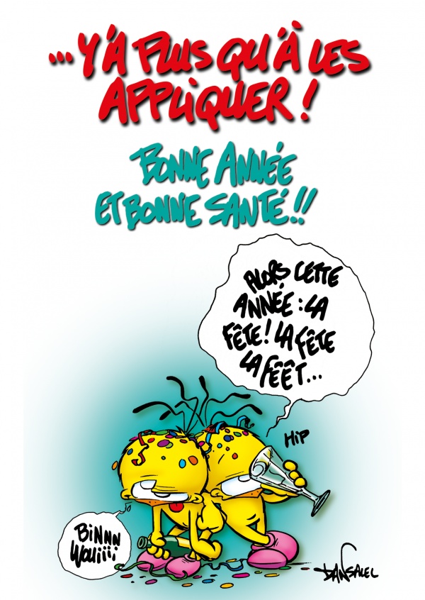 Le Piaf dibujos animados Bonne année et bonne santé !