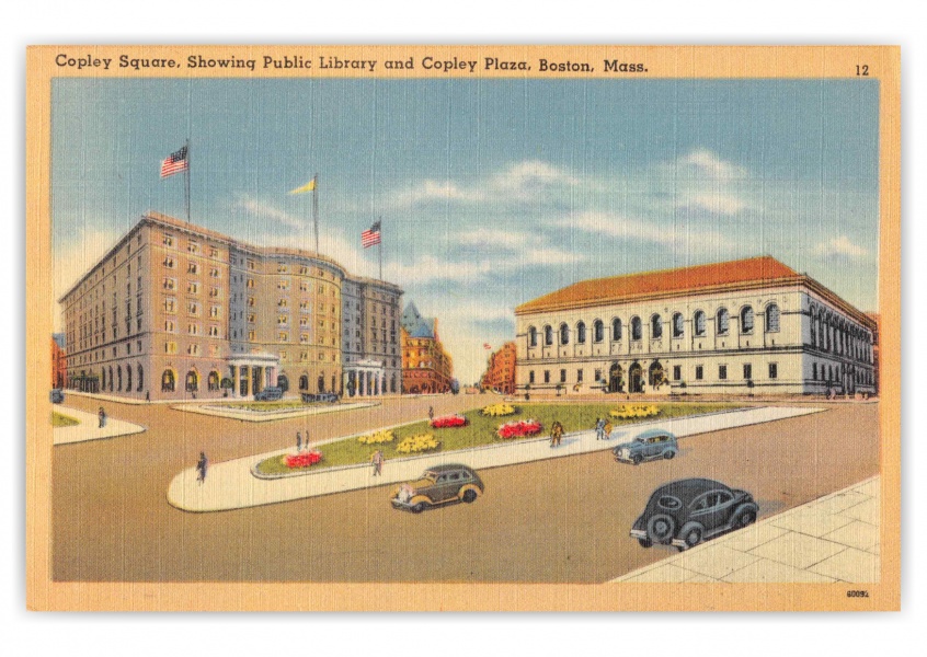 Boston Massachusetts Copley Square Showing Public Library