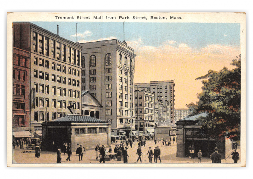 Boston, massachusetts, Tremont Street Mall from park Street
