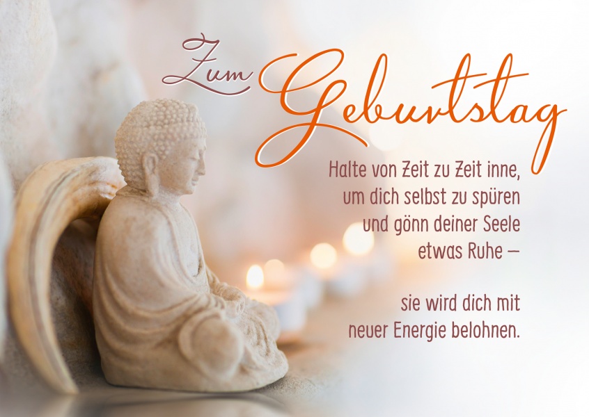 Postkarte Gutsch Verlag Zum Geburtstag Buddha