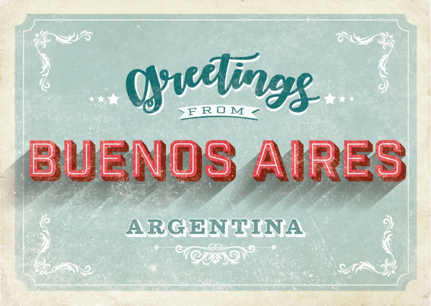 Vintage postcard Buenos Aires