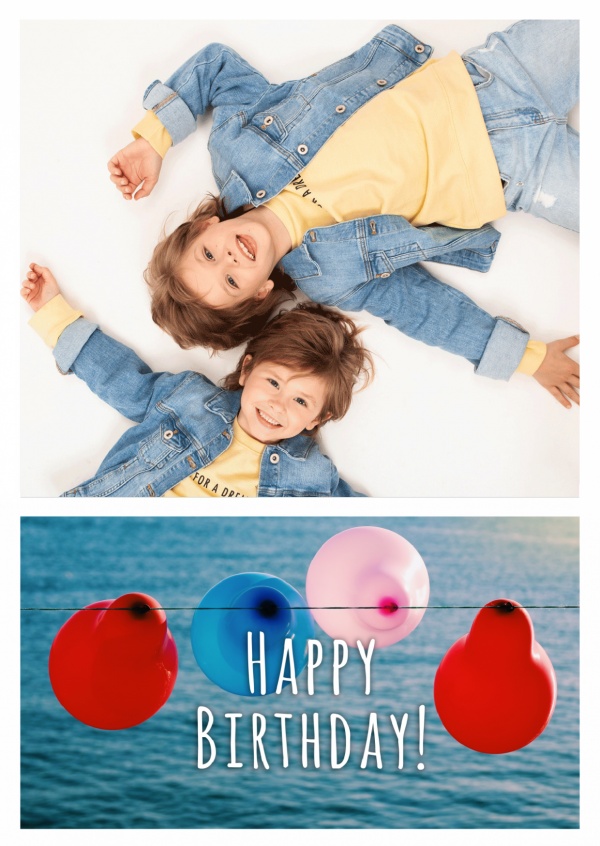 Alles gute zum Geburtstag mit Luftballons