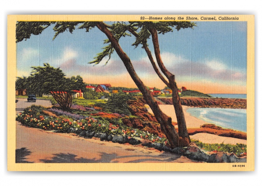 Carmel, California, homes along the shore