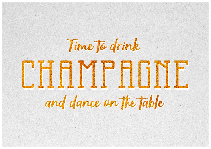 Tijd om te drinken champagne en dansen op de tafel