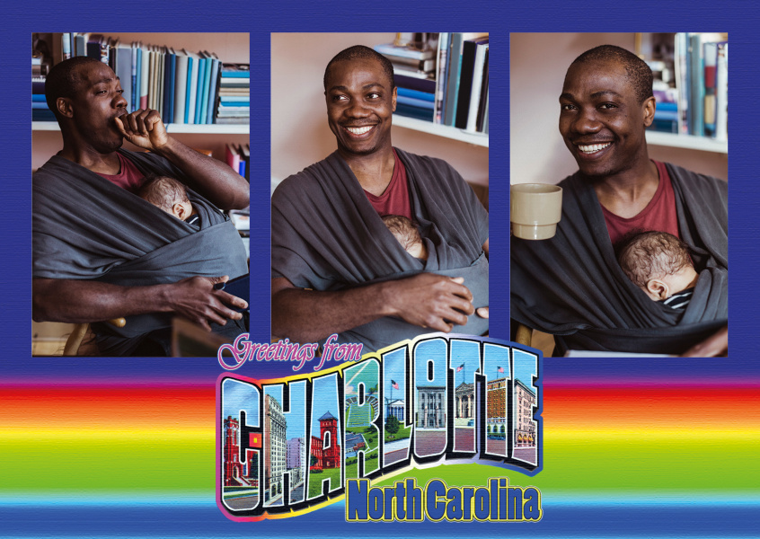  Large Letter Postcard Site Greetings from Charlotte, North Carolina