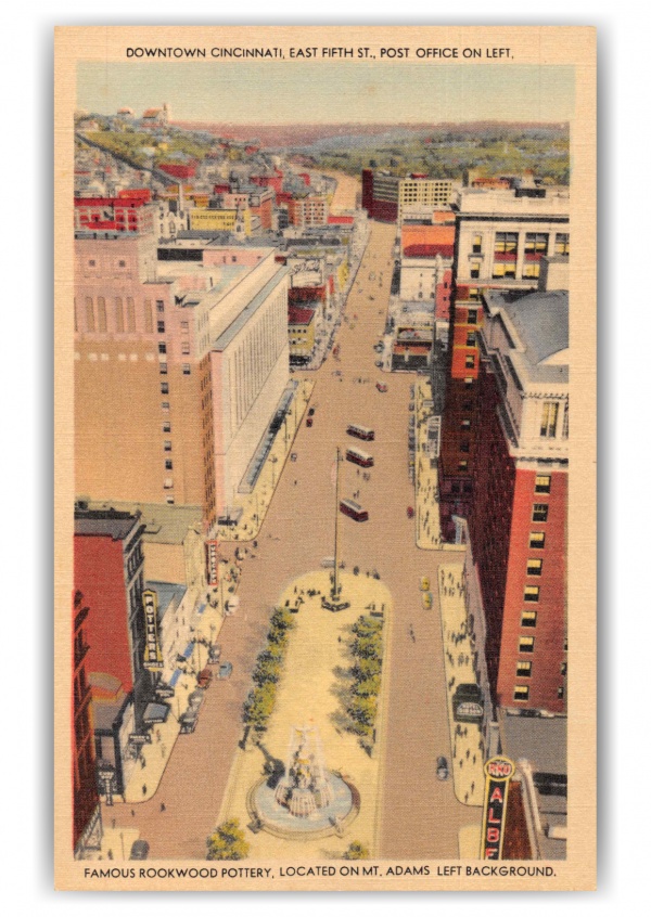 Cincinnati Ohio East Fifth Street Birds Eye View