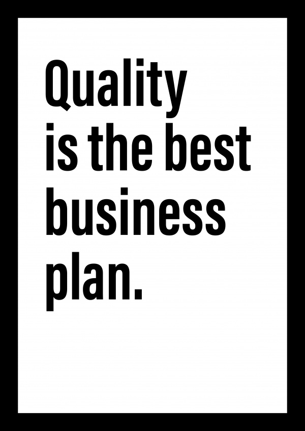 Citazione di Qualità è il miglior business plan