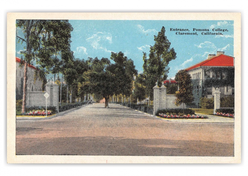 Claremont California Pomona College Entrance
