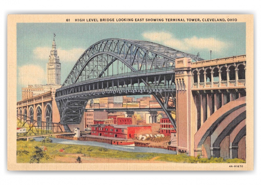 Cleveland Ohio High Level Bridge Looking East